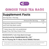 Premium Ginger Tulsi Tea Bags | Hand-made Blend of Ginger and Tulsi Holy Basil Leaves