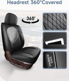 Custom Seat Covers fit for Dodge Ram 1500 2500 3500, Full Coverage Luxury Leather Ram Truck Seat Cover 2009-2025 Compatible with Crew Cab Double Quad Regular ( Full Set (Flat Front/Curved Rear))