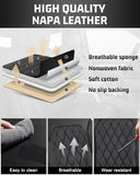 Umbrauto Custom Fit Seat Covers for Ford F150, Pickup Truck Nappa Leather Seatcovers for 2015-2025 Ford F150 SuperCrew/ 2017-2025 F250 F350 F450 Super Duty Crew Cab XL XLT Lariat King Ranch Platinum,Black