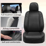 Umbrauto Seat Covers for Toyota Tacoma 2016-2023 Double & Crew Cab,Nappa Leather, 3D Laser-Scan Custom Fit, Waterproof, Easy-Clean, Full Coverage, Airbag Compatible, Pet & Scratch Protection