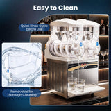 Commercial Slushie Machine 8 Gallon Dual Tank with LED Lights