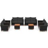 8-Piece Outdoor Conversation Set with Storage Coffee Table