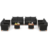 8-Piece Outdoor Conversation Set with Storage Coffee Table