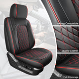 Umbrauto Leather Seat Covers for Silverado/Sierra, Waterproof Custom Full Set Seatcovers for Chevy Silverado/GMC Sierra 2007-2013 & 2019-2026 1500, 2020-2026 2500HD 3500HD Crew/Double/Extended Cab
