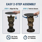 Leopard Head Accent Table