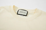 Gucci Collarless T-Shirt Beige | Luxury Cotton Crewneck - Effortless Style