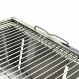 Folded Portable Charcoal BBQ Grill with Foldable Design - Stainless Steel