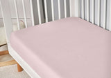 Hyper-Linen Crib Sheet with Powerband Fit - Light Pink