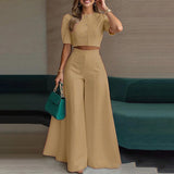 Printed Top & Trousers Two-Piece Suit