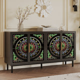 60.3 " Decorative Cabinet with 4 Doors