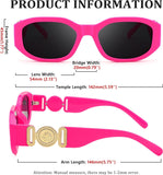 Retro Trendy Rectangle Sunglasses Women Men Vintage 90S Small Narrow Square Sunglasses B2322