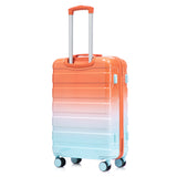 3-Piece Spinner Wheel Luggage Set with Silent Wheels - Blue Red