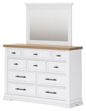 Ashbryn - Dresser And Mirror - White / Natural
