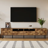 Mid Century TV Stand with 2 Drawers