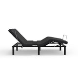 Adjustable Queen Bed Base with Voice Command and LED Lights - Black