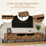 Mid Century TV Stand with 2 Drawers