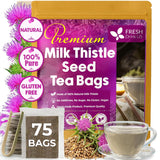 Premium Milk Thistle Tea Bags, 100% Natural & Pure from Milk Thistle Seeds. Milk Thistle Seed Herbal Tea. Milk Thistle Seed Tea. Made with Natural Material Tea Bags. No Sugar, No Caffeine, No Gluten, Vegan.