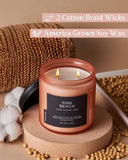 Pink Beach Jar Candle, 11.6Oz Pineapple & Coconut Scented Natural Soy Candles for Home Scented, 70 Hour Burn Time, Home Decor Gift for Women, Friends, Family, Colleagues, Couples