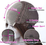 Straight 5X5 HD Glueless Lace Front Wigs for Women Human Hair，#2 Dark Brown Pre Plucked with Baby Hair 150% Density Brazilian Virgin Human Hair Wig 26Inch