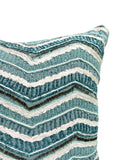 Fennco Styles Hand Beaded Bellissima Zigzag Down Filled Throw Pillow, 17-inch Square