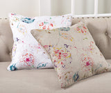 Fennco Styles 20-inch Printed Floral Down Filled Linen Throw Pillow - 2 Colors