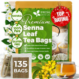 Premium Senna Leaf Tea Bags, 100% Natural & Pure from Senna Leaves. Loose Leaf Senna Herbal Tea, Made with Natural Material Tea Bags, Senna Leaf Tea. No Sugar, No Caffeine, No Gluten, Vegan.