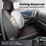 Umbrauto Leather Seat Covers for Silverado/Sierra, Waterproof Custom Full Set Seatcovers for Chevy Silverado/GMC Sierra 2007-2013 & 2019-2026 1500, 2020-2026 2500HD 3500HD Crew/Double/Extended Cab