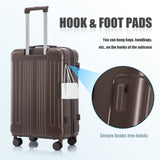 3 Piece ABS Spinner Wheel Luggage Set with Spinner Wheels - Brown