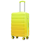 PC Spinner Wheel Luggage Set with 360° Wheels - Green + Yellow