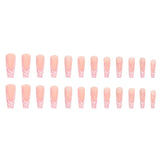 Heart Stripe Fake Nails
