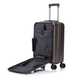 ABS Spinner Wheel Luggage Set with Cosmetic Case - Brown