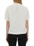 Moschino Women Enver Satin Blouse Still Life With Heart