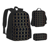 Luxury Monogram 3-Piece Backpack Set