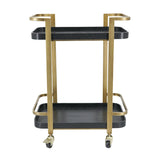 23.8x15.2x32.7" Metal Bar Cart