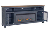 Fireplace TV Stand For TVs Up To 95" - Blue