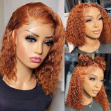 Human Hair Wigs Bob Water Wav