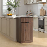 10-Gallon Woodgrain Tilt-Out Trash Can Cabinet