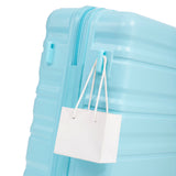 HIFINE Tourist 3-Piece ABS Spinner Wheel Luggage Set (Blue)