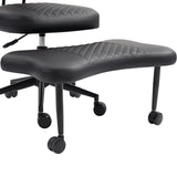 Meditation Chair with Lumbar Support and Height-Adjustable Seat, Black