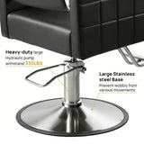 Black Salon Stylist Chair for Home Hydraulic