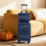 ABS Spinner Luggage Set with Combination Lock - Navy