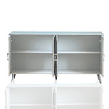 Modern Lacquered 4 Door Wooden Cabinet Sideboard