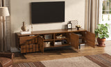 78-Inch TV Stand for 75–85 Inch TVs, Walnut MDF Media Console with Soft-Close Drawers