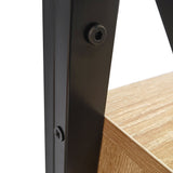 Modern End Tables with Drawer - Set of 2 Nightstands with Tempered Glass Top