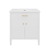 Bathroom Vanity With Sink, Soft Close Doors And Adjustable Shelf