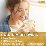 Premium Golden Milk Powder - Turmeric, Cinnamon, Ginger & Black Pepper – Natural Spice Blend for Lattes, Smoothies & Baking
