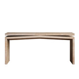 65-Inch Rustic Solid Wood Console Table, Antique Natural