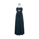 Self-Portrait Cut-Out Ruched Maxi Dress Women