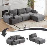 Large Fabric Sectional Sofa with Memory Foam Padding - Multiple Colors