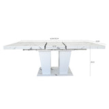 Extendable Dining Room Table for 6-10, Modern All